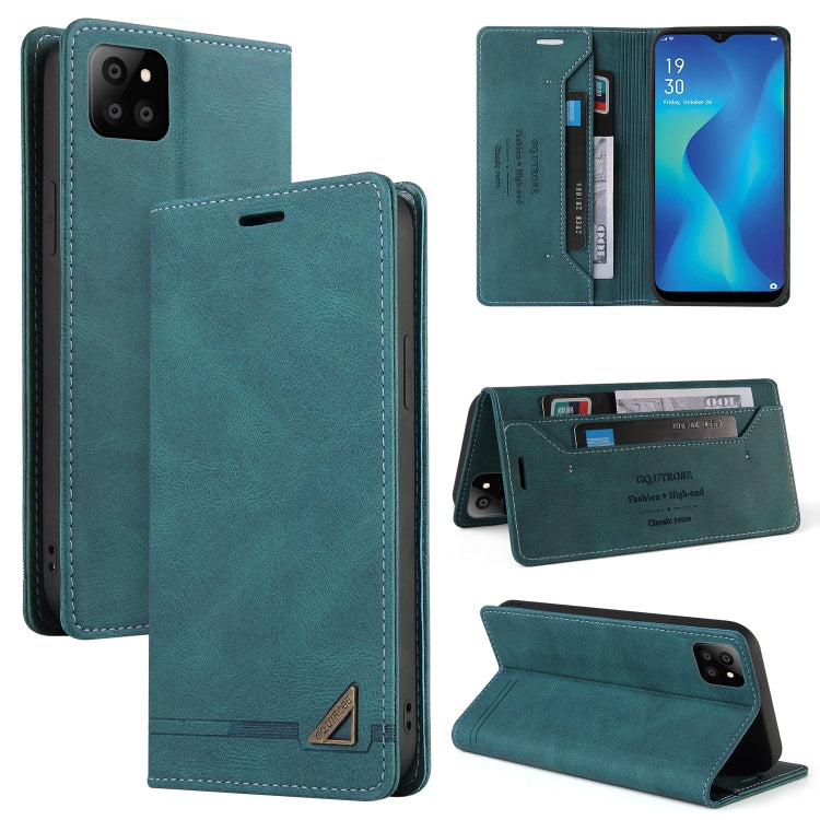 For Samsung Galaxy A22 5G Skin Feel Anti-theft Brush Horizontal Flip Leather Case with Holder & Card Slots & Wallet