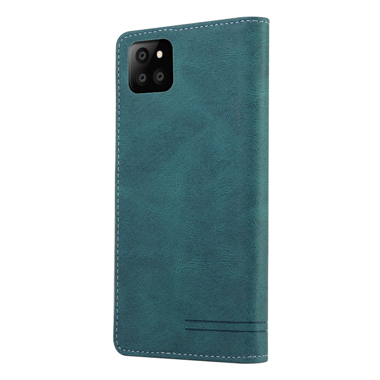 For Samsung Galaxy A22 5G Skin Feel Anti-theft Brush Horizontal Flip Leather Case with Holder & Card Slots & Wallet
