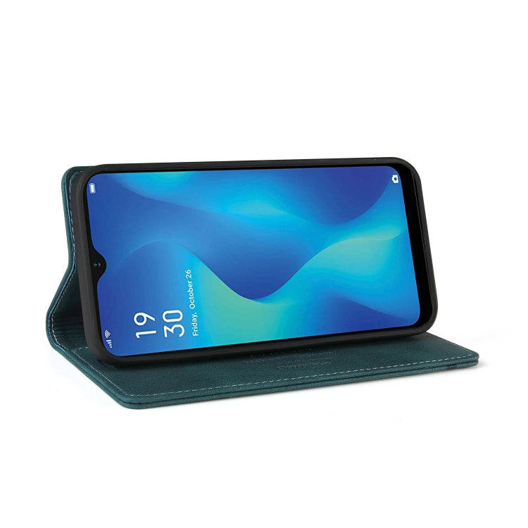 For Samsung Galaxy A22 5G Skin Feel Anti-theft Brush Horizontal Flip Leather Case with Holder & Card Slots & Wallet