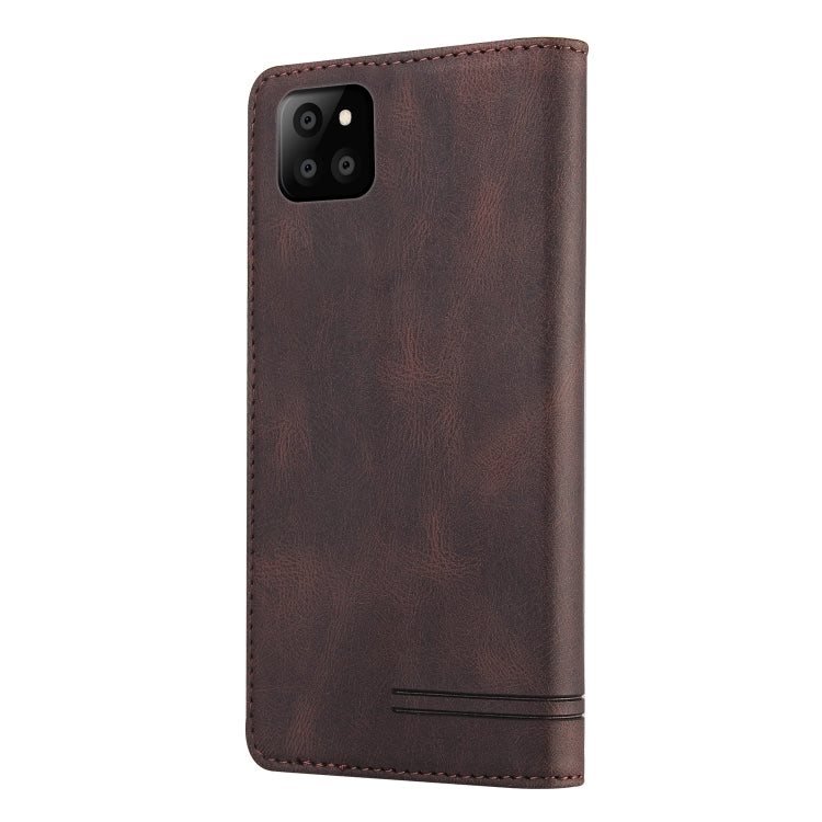 For Samsung Galaxy A22 5G Skin Feel Anti-theft Brush Horizontal Flip Leather Case with Holder & Card Slots & Wallet