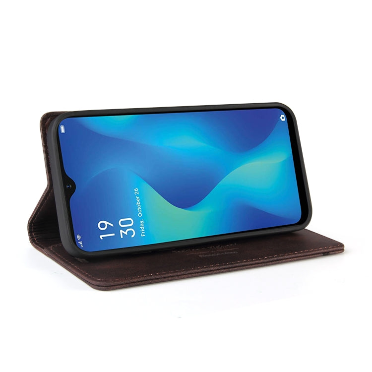 For Samsung Galaxy A22 5G Skin Feel Anti-theft Brush Horizontal Flip Leather Case with Holder & Card Slots & Wallet