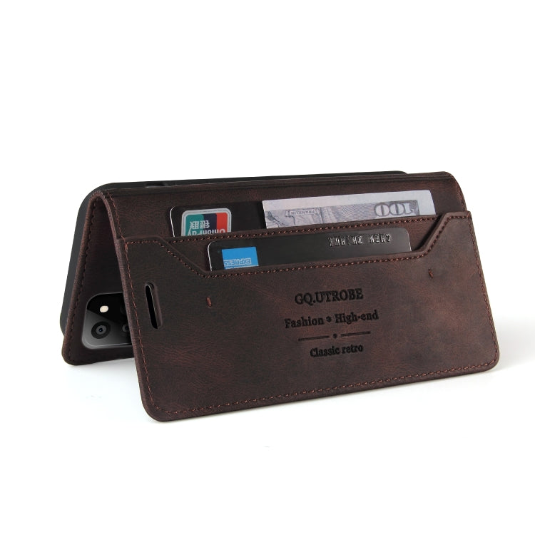 For Samsung Galaxy A22 5G Skin Feel Anti-theft Brush Horizontal Flip Leather Case with Holder & Card Slots & Wallet
