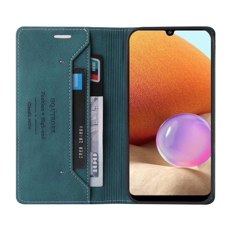 For Samsung Galaxy A32 4G Skin Feel Anti-theft Brush Horizontal Flip Leather Case with Holder & Card Slots & Wallet