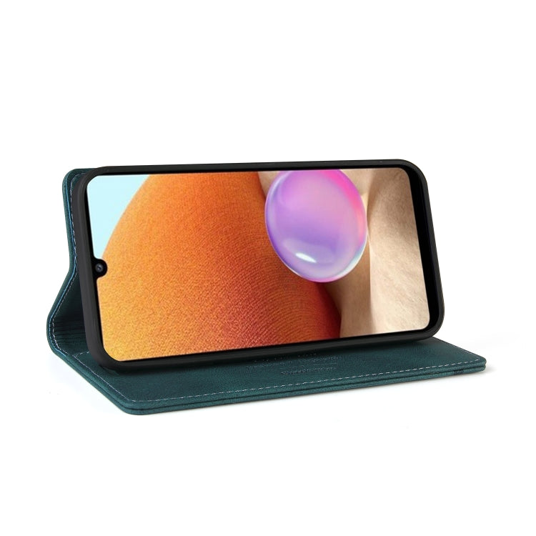 For Samsung Galaxy A32 4G Skin Feel Anti-theft Brush Horizontal Flip Leather Case with Holder & Card Slots & Wallet