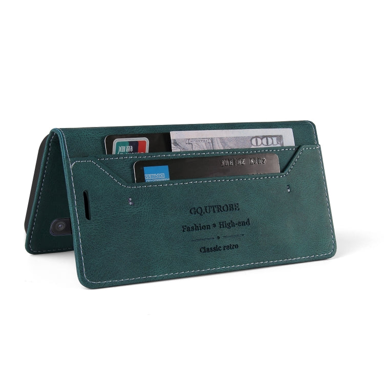 For Samsung Galaxy A40 Skin Feel Anti-theft Brush Horizontal Flip Leather Case with Holder & Card Slots & Wallet