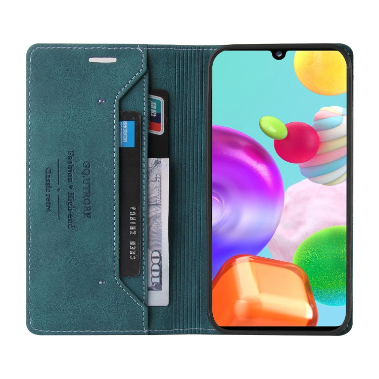 For Samsung Galaxy A41 Skin Feel Anti-theft Brush Horizontal Flip Leather Case with Holder & Card Slots & Wallet