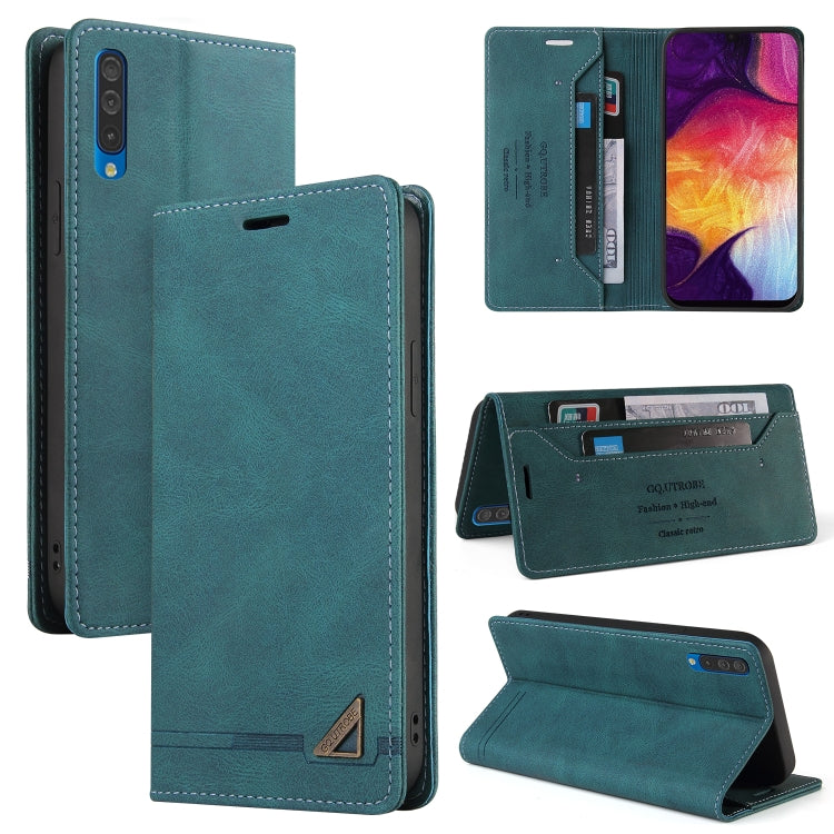For Samsung Galaxy A70 Skin Feel Anti-theft Brush Horizontal Flip Leather Case with Holder & Card Slots & Wallet