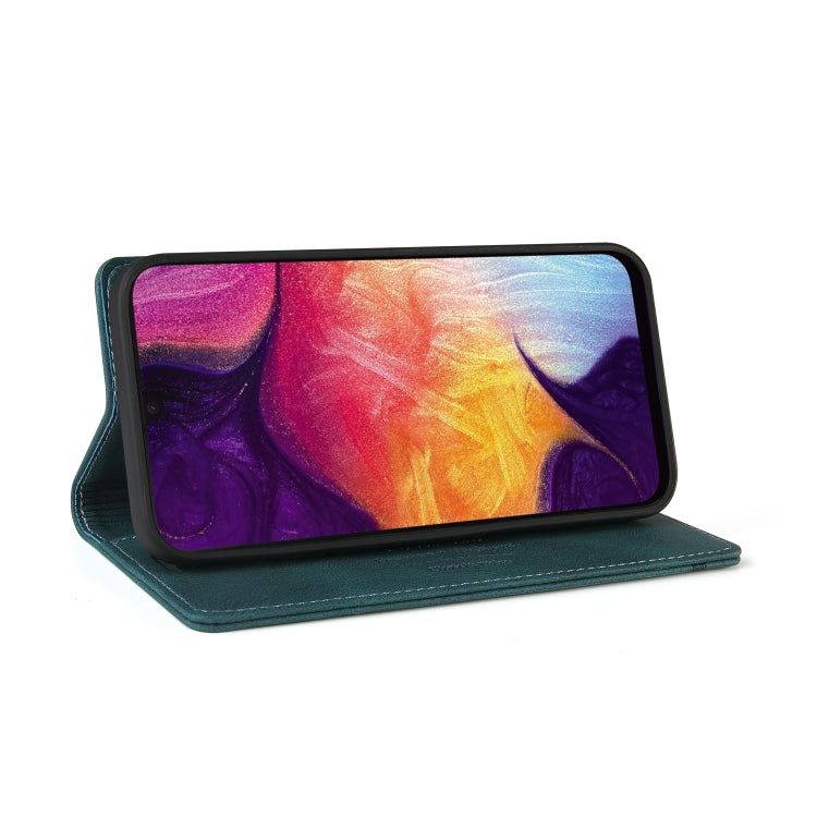 For Samsung Galaxy A70 Skin Feel Anti-theft Brush Horizontal Flip Leather Case with Holder & Card Slots & Wallet