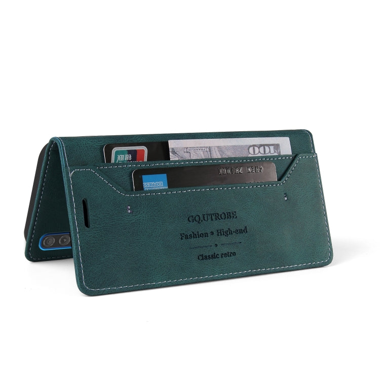 For Samsung Galaxy A70 Skin Feel Anti-theft Brush Horizontal Flip Leather Case with Holder & Card Slots & Wallet
