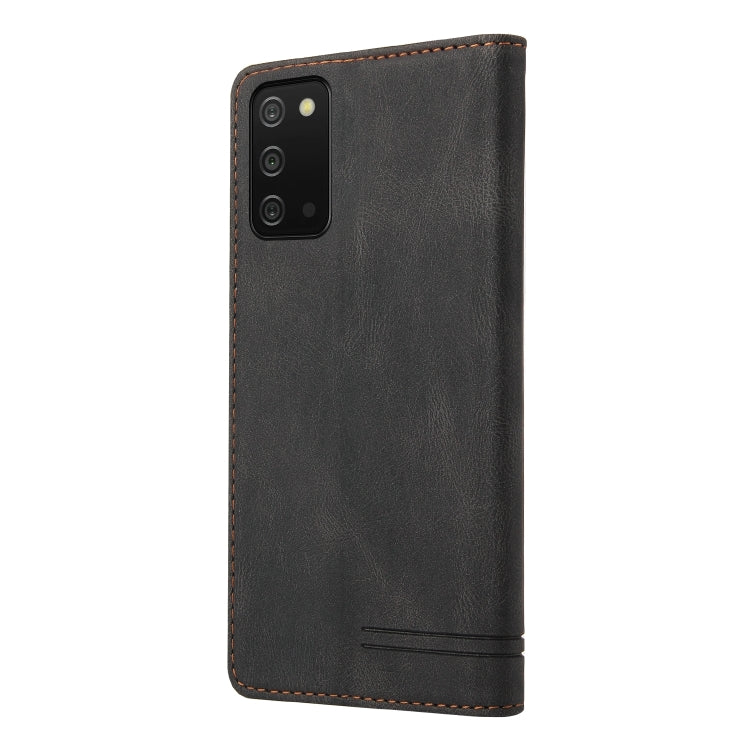 For Samsung Galaxy A03s 166mm Skin Feel Anti-theft Brush Horizontal Flip Leather Case with Holder & Card Slots & Wallet