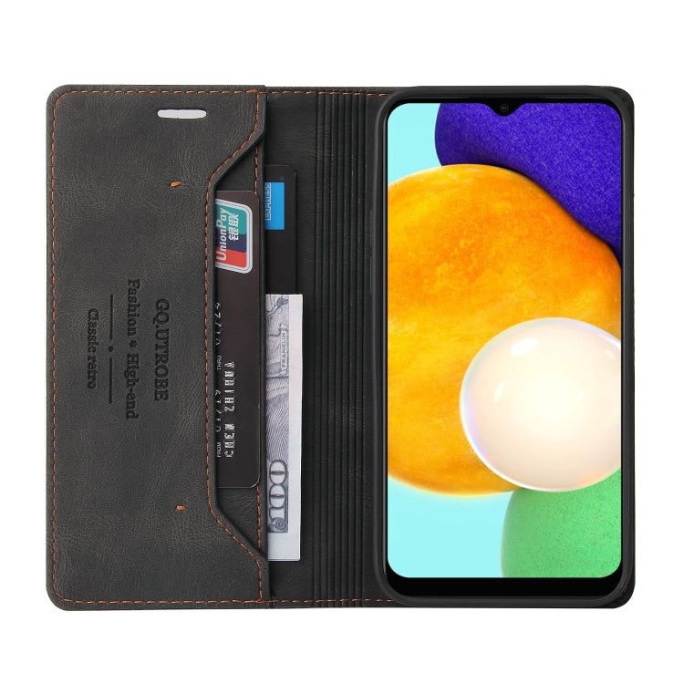 For Samsung Galaxy A03s 166mm Skin Feel Anti-theft Brush Horizontal Flip Leather Case with Holder & Card Slots & Wallet