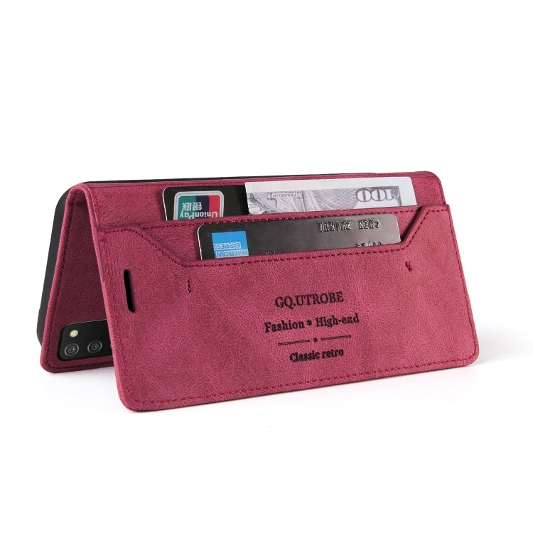 For Samsung Galaxy A03s 166mm Skin Feel Anti-theft Brush Horizontal Flip Leather Case with Holder & Card Slots & Wallet