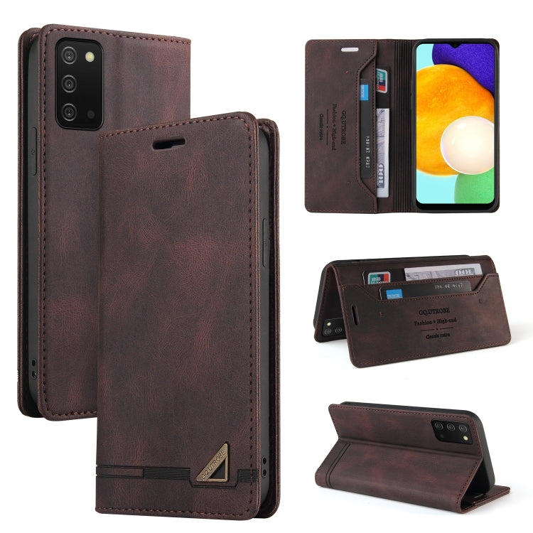 For Samsung Galaxy A03s 166mm Skin Feel Anti-theft Brush Horizontal Flip Leather Case with Holder & Card Slots & Wallet
