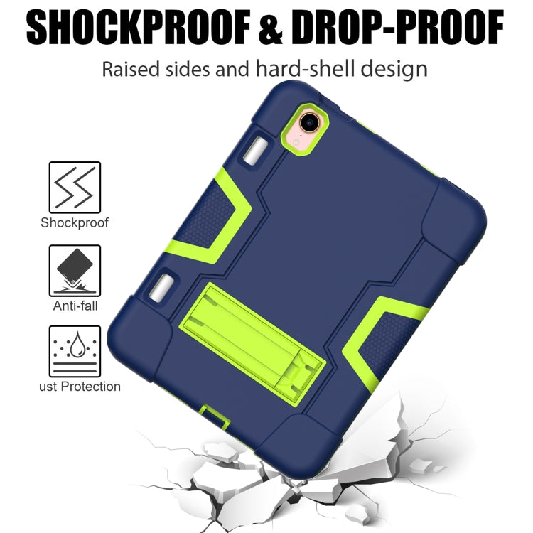 For iPad mini 6 Contrast Color Robot Shockproof Silicone + PC Protective Tablet Case with Holder & Pen Slot