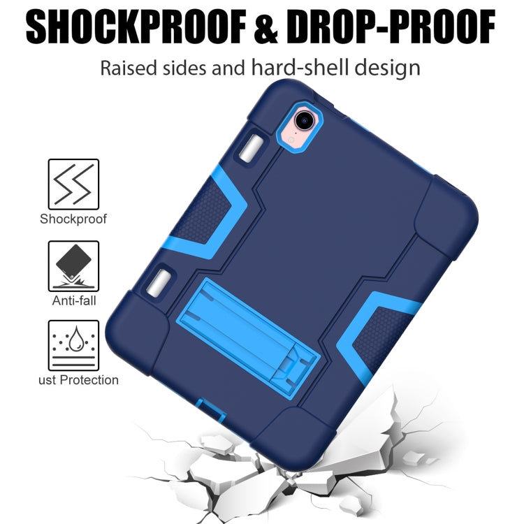 For iPad mini 6 Contrast Color Robot Shockproof Silicone + PC Protective Tablet Case with Holder & Pen Slot