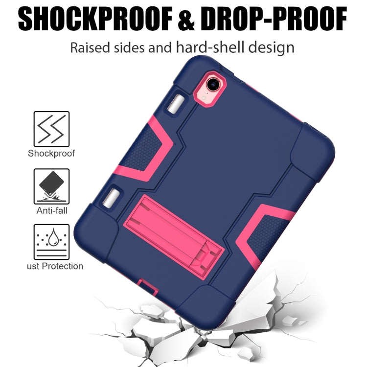 For iPad mini 6 Contrast Color Robot Shockproof Silicone + PC Protective Tablet Case with Holder & Pen Slot