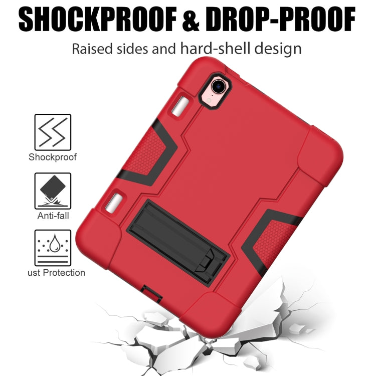 For iPad mini 6 Contrast Color Robot Shockproof Silicone + PC Protective Tablet Case with Holder & Pen Slot