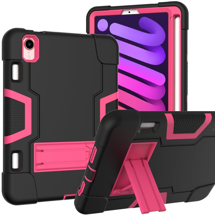 For iPad mini 6 Contrast Color Robot Shockproof Silicone + PC Protective Tablet Case with Holder & Pen Slot