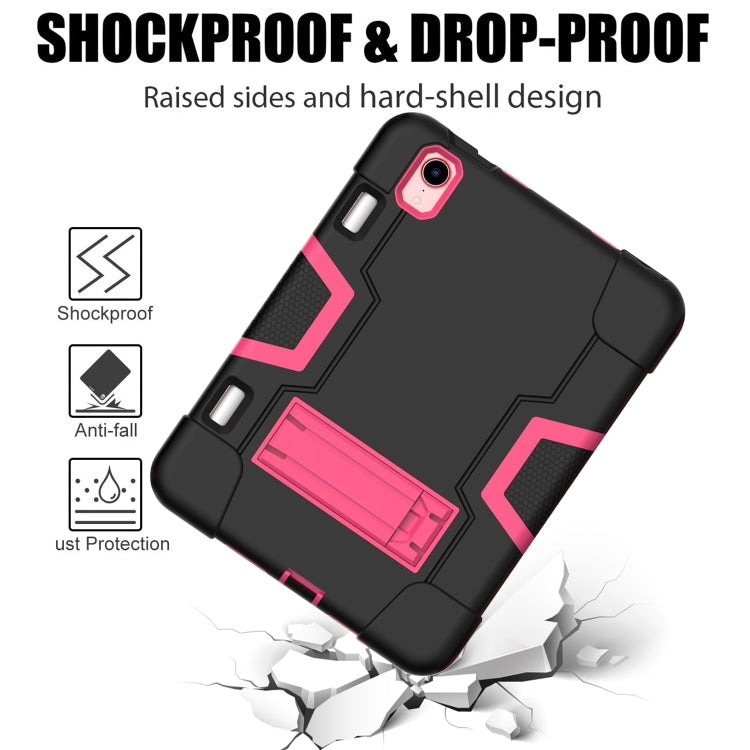 For iPad mini 6 Contrast Color Robot Shockproof Silicone + PC Protective Tablet Case with Holder & Pen Slot