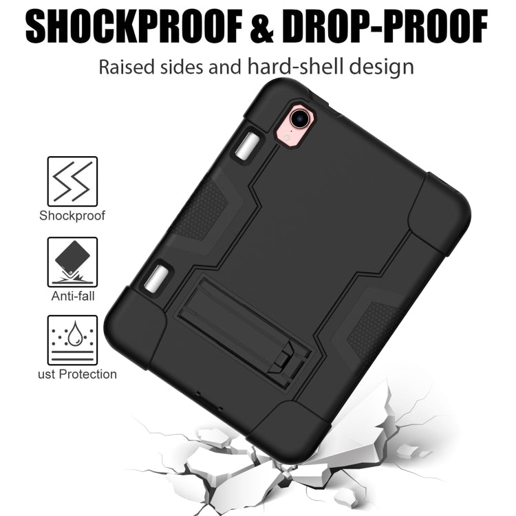 For iPad mini 6 Contrast Color Robot Shockproof Silicone + PC Protective Tablet Case with Holder & Pen Slot