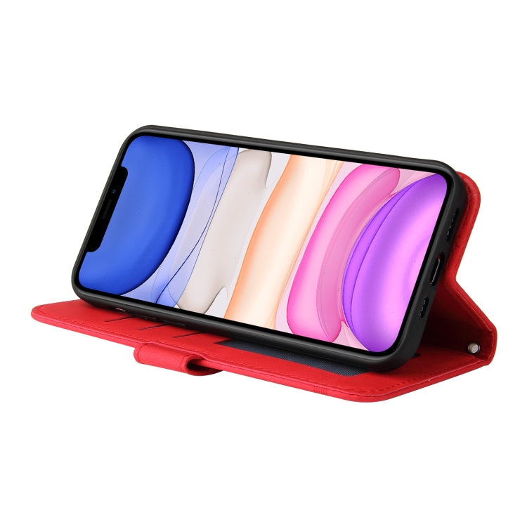 For iPhone 11 Skin Feel Life Tree Metal Button Horizontal Flip Leather Case with Holder & Card Slot & Wallet & Photo Frame & Strap