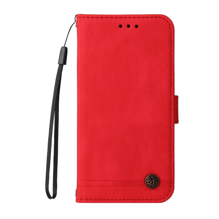 For iPhone 11 Pro Skin Feel Life Tree Metal Button Horizontal Flip Leather Case with Holder & Card Slot & Wallet & Photo Frame & Strap