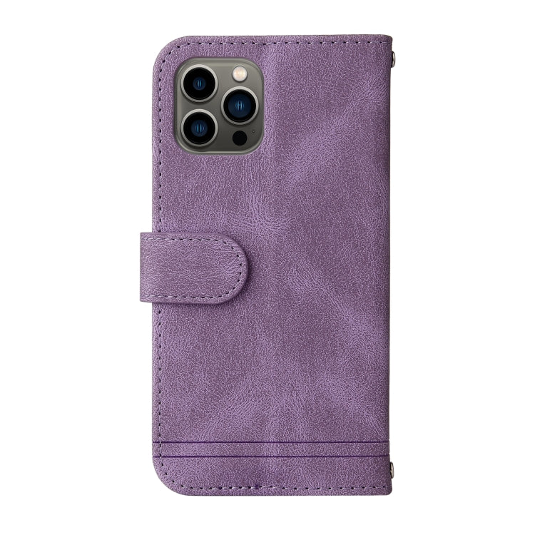 For iPhone 11 Pro Skin Feel Life Tree Metal Button Horizontal Flip Leather Case with Holder & Card Slot & Wallet & Photo Frame & Strap