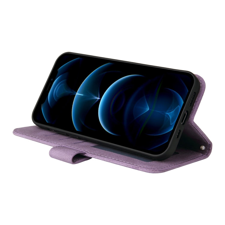 For iPhone 11 Pro Skin Feel Life Tree Metal Button Horizontal Flip Leather Case with Holder & Card Slot & Wallet & Photo Frame & Strap