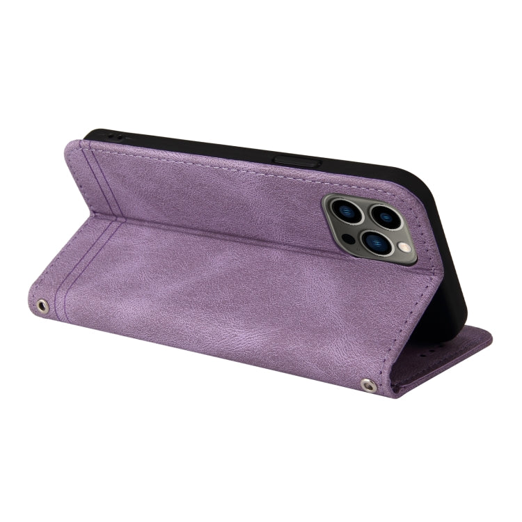 For iPhone 11 Pro Skin Feel Life Tree Metal Button Horizontal Flip Leather Case with Holder & Card Slot & Wallet & Photo Frame & Strap