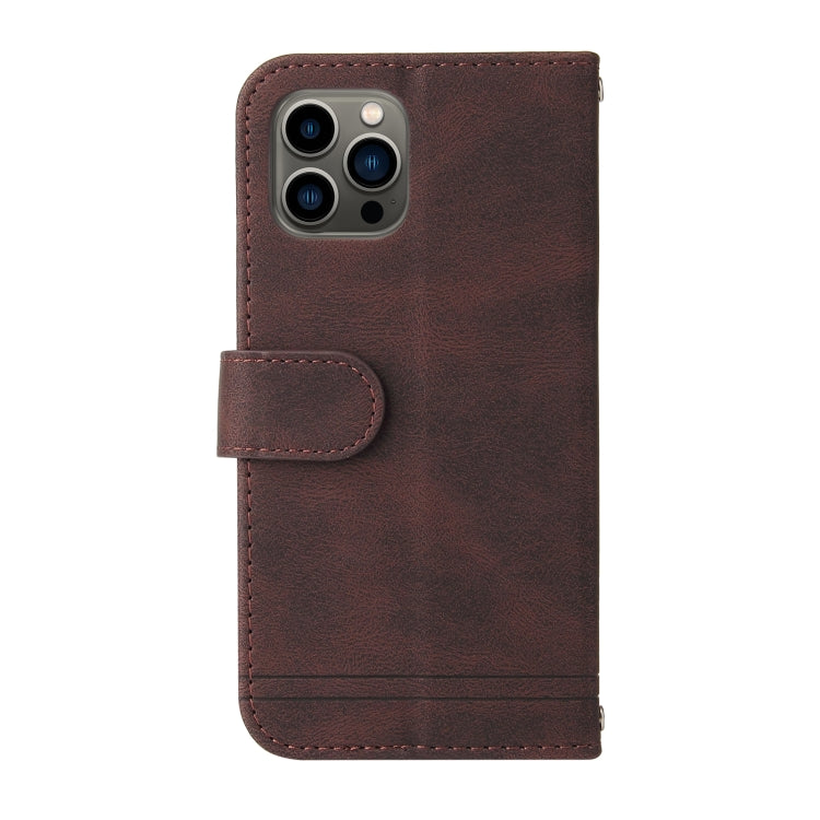 For iPhone 11 Pro Skin Feel Life Tree Metal Button Horizontal Flip Leather Case with Holder & Card Slot & Wallet & Photo Frame & Strap