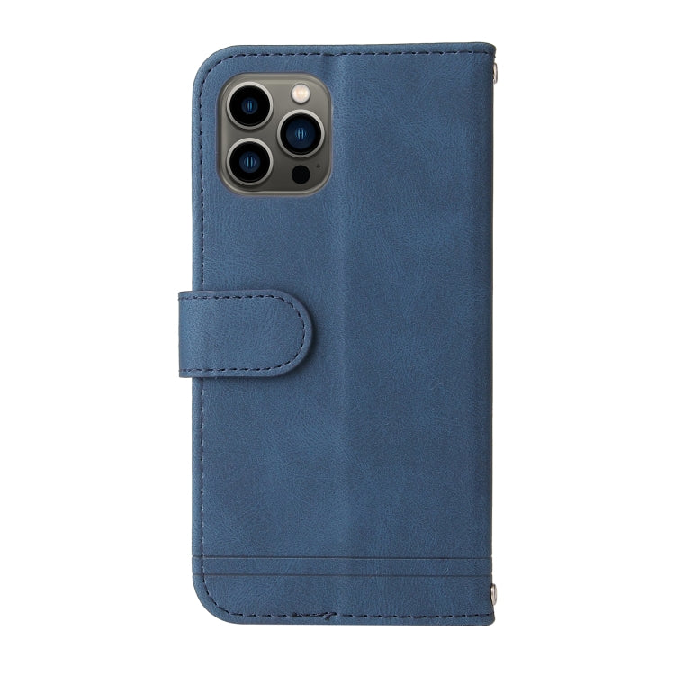 For iPhone 11 Pro Skin Feel Life Tree Metal Button Horizontal Flip Leather Case with Holder & Card Slot & Wallet & Photo Frame & Strap