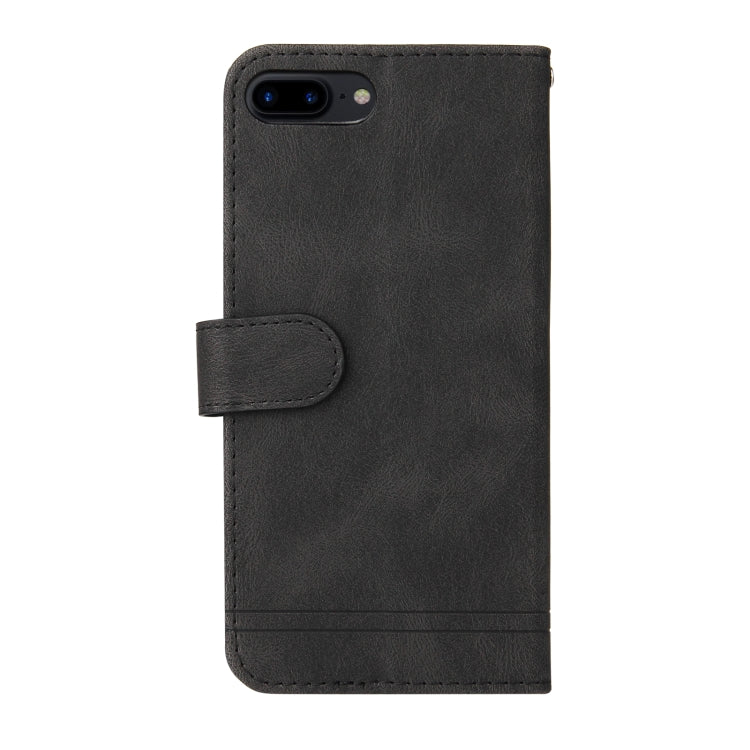 For iPhone SE 2022 / SE 2020 / 8 / 7 Skin Feel Life Tree Metal Button Horizontal Flip Leather Case with Holder & Card Slot & Wallet & Photo Frame & Strap