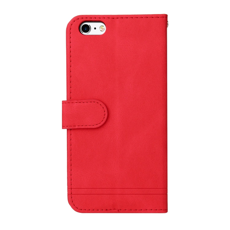 Skin Feel Life Tree Metal Button Horizontal Flip Leather Case with Holder & Card Slot & Wallet & Photo Frame & Strap For iPhone 6 Plus / 6s Plus