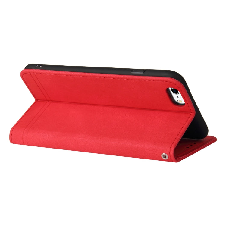 Skin Feel Life Tree Metal Button Horizontal Flip Leather Case with Holder & Card Slot & Wallet & Photo Frame & Strap For iPhone 6 Plus / 6s Plus