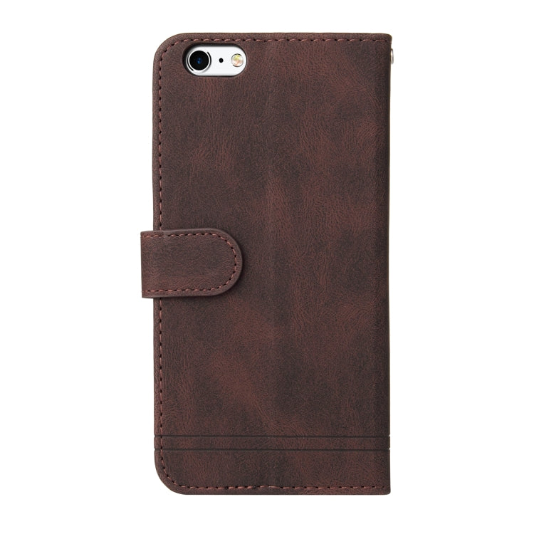 Skin Feel Life Tree Metal Button Horizontal Flip Leather Case with Holder & Card Slot & Wallet & Photo Frame & Strap For iPhone 6 Plus / 6s Plus
