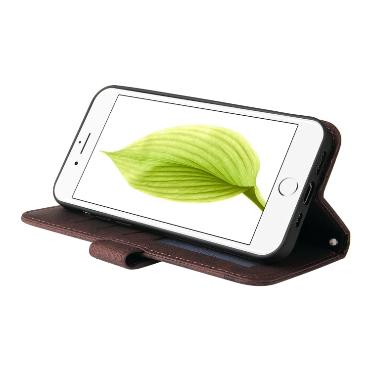 Skin Feel Life Tree Metal Button Horizontal Flip Leather Case with Holder & Card Slot & Wallet & Photo Frame & Strap For iPhone 6 Plus / 6s Plus