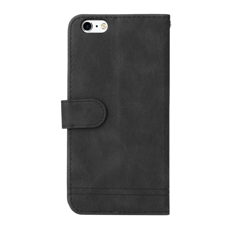 Skin Feel Life Tree Metal Button Horizontal Flip Leather Case with Holder & Card Slot & Wallet & Photo Frame & Strap For iPhone 6 Plus / 6s Plus