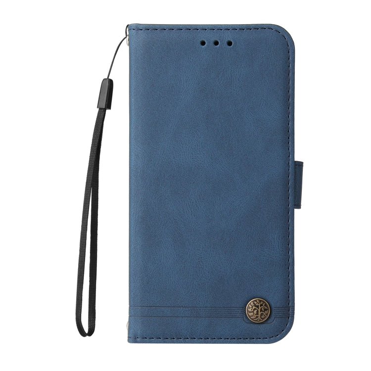 Skin Feel Life Tree Metal Button Horizontal Flip Leather Case with Holder & Card Slot & Wallet & Photo Frame & Strap For iPhone 6 Plus / 6s Plus