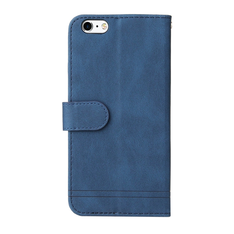 Skin Feel Life Tree Metal Button Horizontal Flip Leather Case with Holder & Card Slot & Wallet & Photo Frame & Strap For iPhone 6 Plus / 6s Plus
