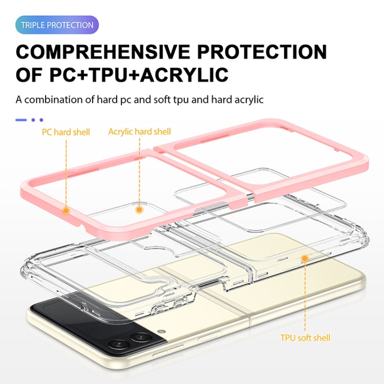 For Samsung Galaxy Z Flip3 5G Bright Series Clear Acrylic + PC+TPU Shockproof Case