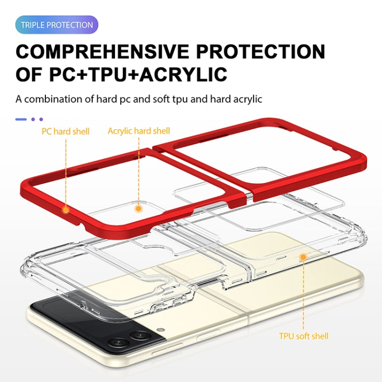 For Samsung Galaxy Z Flip3 5G Bright Series Clear Acrylic + PC+TPU Shockproof Case