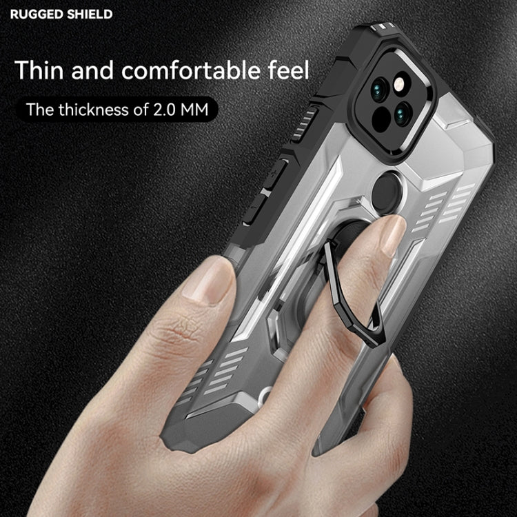 For Google Pixel 5a 5G PC + TPU Shockproof Protective Case with Metal Ring Holder
