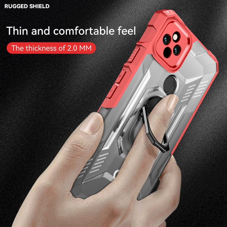For Google Pixel 5a 5G PC + TPU Shockproof Protective Case with Metal Ring Holder
