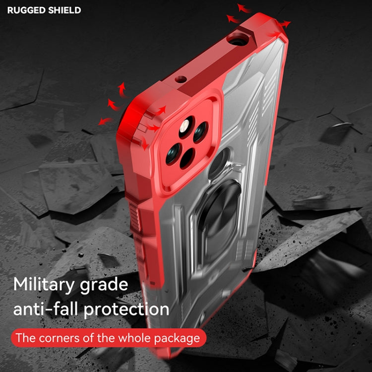 For Google Pixel 5a 5G PC + TPU Shockproof Protective Case with Metal Ring Holder