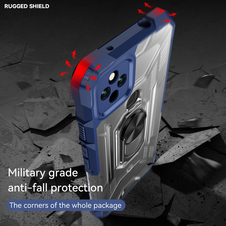 For Google Pixel 5a 5G PC + TPU Shockproof Protective Case with Metal Ring Holder