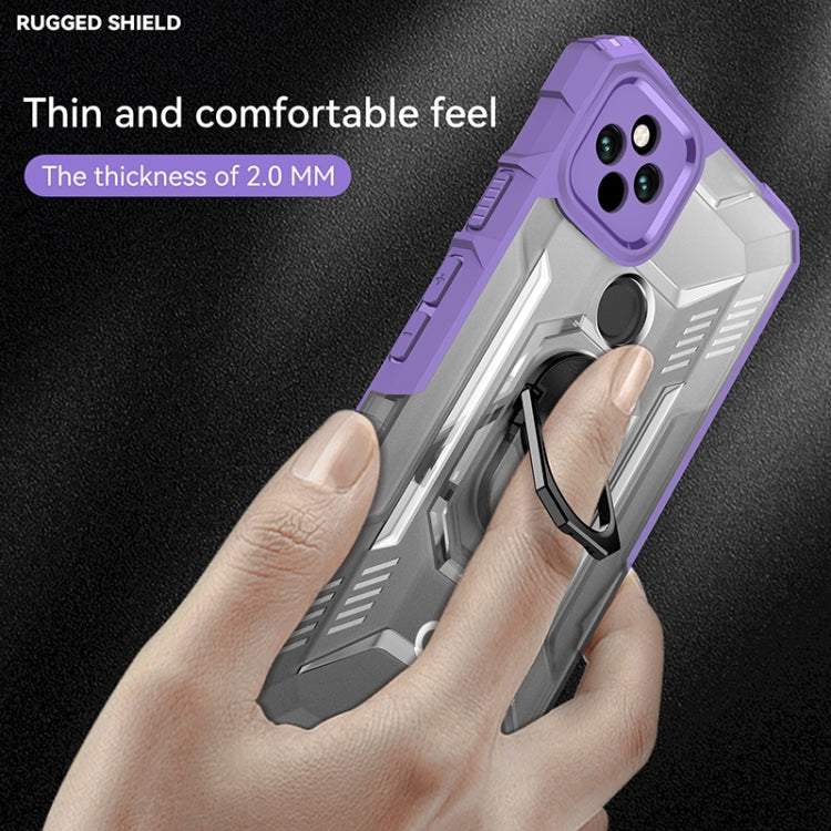For Google Pixel 5a 5G PC + TPU Shockproof Protective Case with Metal Ring Holder
