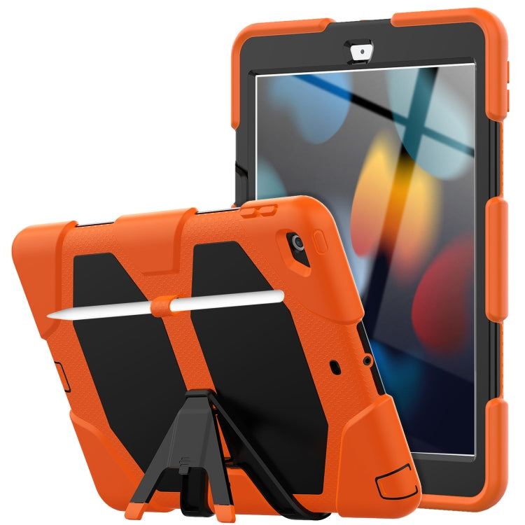 For iPad 10.2 2021 / 2020 / 2019 Shockproof Colorful Silicone + PC Protective Case with Holder & Pen Slot