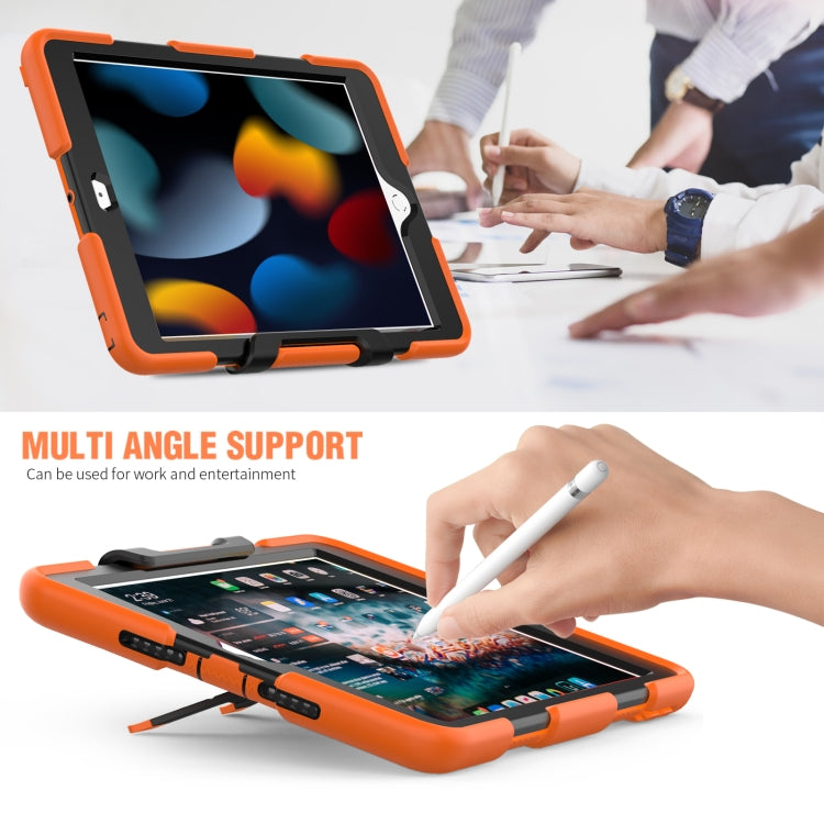 For iPad 10.2 2021 / 2020 / 2019 Shockproof Colorful Silicone + PC Protective Case with Holder & Pen Slot