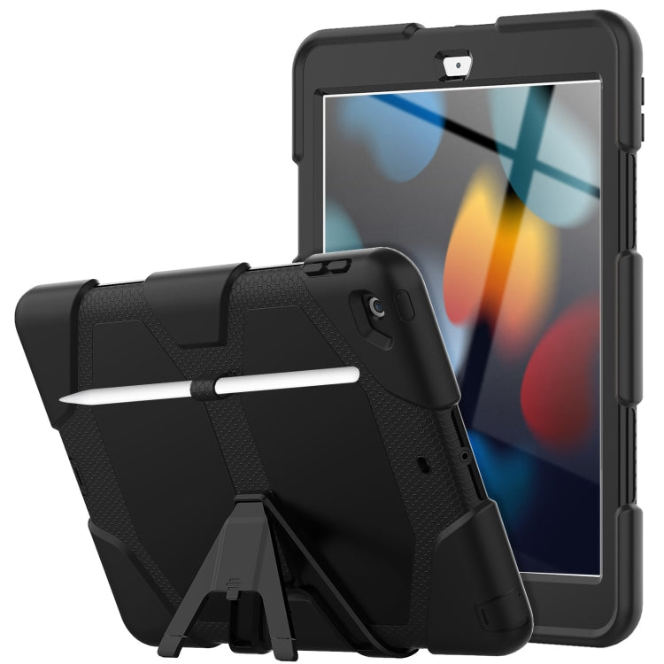 For iPad 10.2 2021 / 2020 / 2019 Shockproof Colorful Silicone + PC Protective Case with Holder & Pen Slot