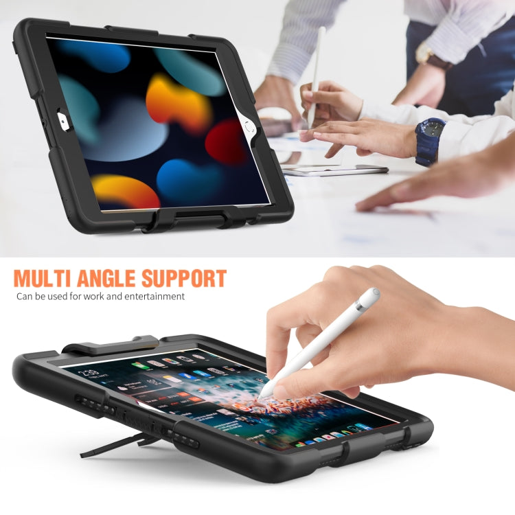 For iPad 10.2 2021 / 2020 / 2019 Shockproof Colorful Silicone + PC Protective Case with Holder & Pen Slot